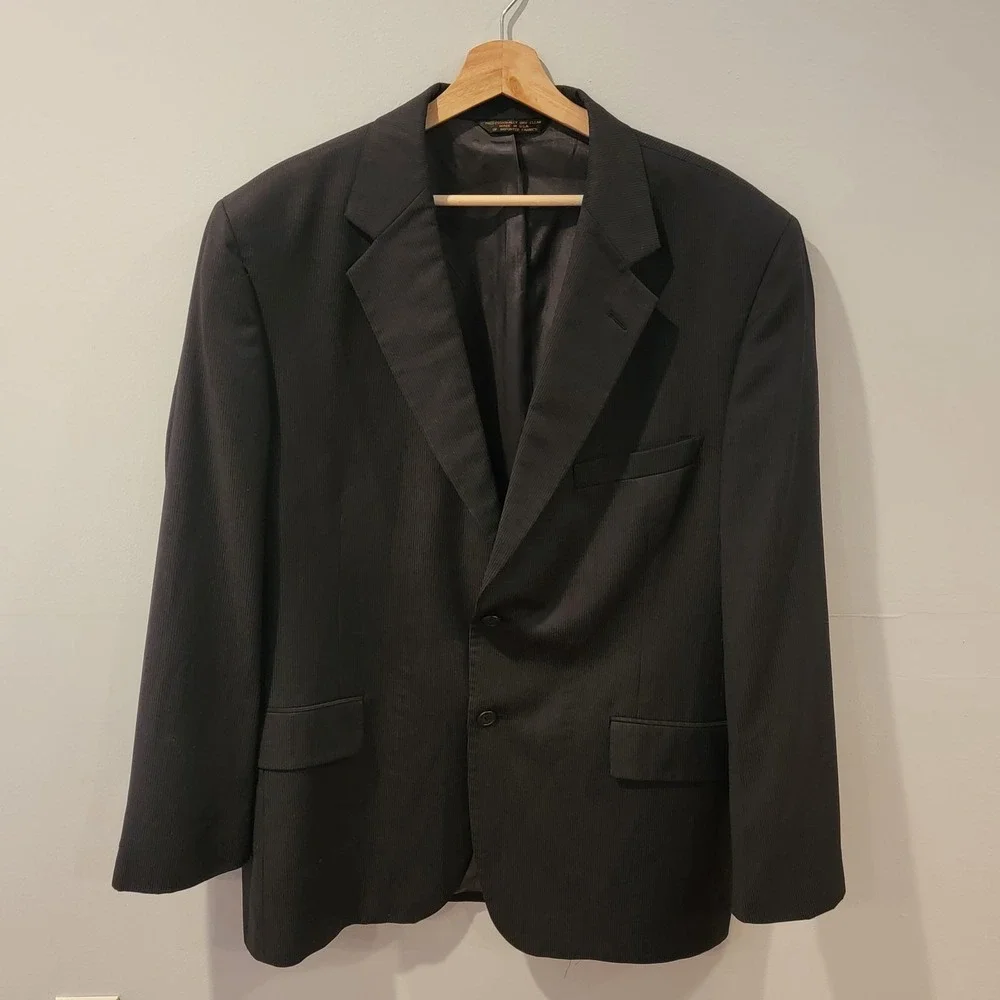 Vintage Lacrosse Blazer Men's Size 46 R Black Sport Coat Made‎ In USA Jacket